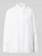 Bluzki damskie - Bluzka koszulowa o kroju relaxed fit z czystej bawełny - miniaturka - grafika 1