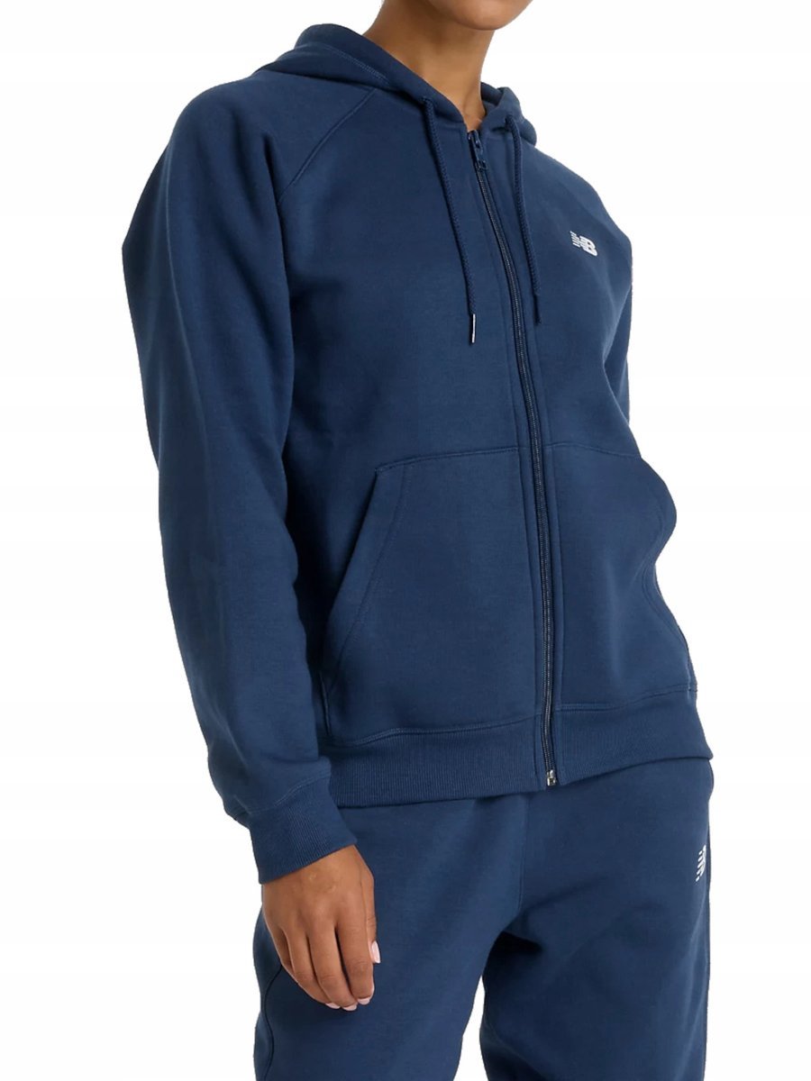 BLUZA damska NEW BALANCE WJ43525NNY sportowa z kapturem zamek granatowa XL XL