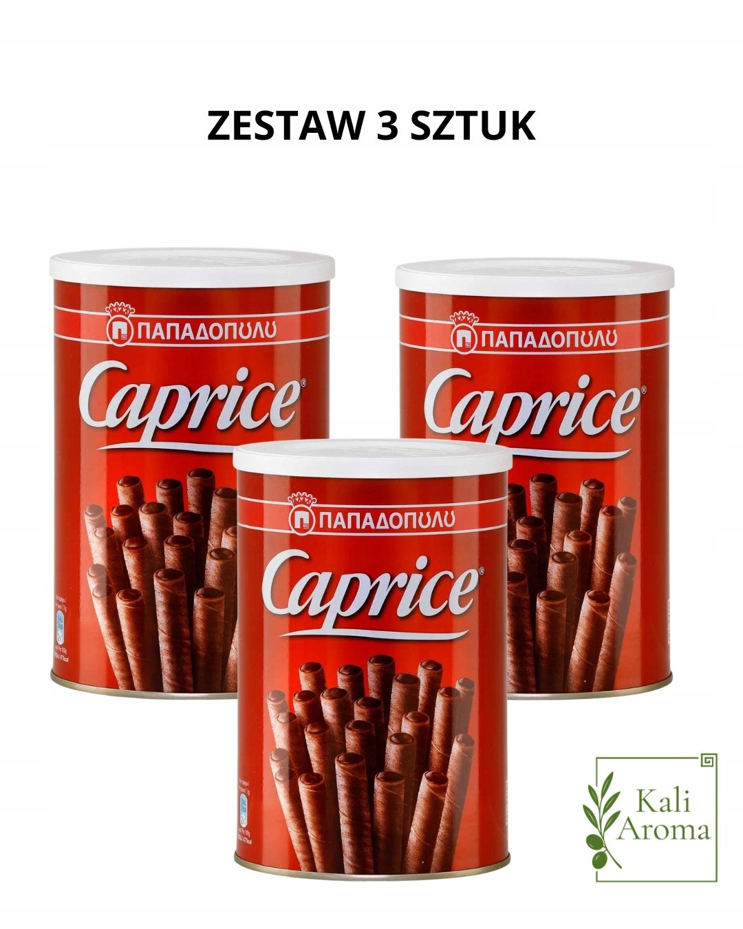 Greckie Rurki Caprice orzech kakao Papadopoulos 400 g