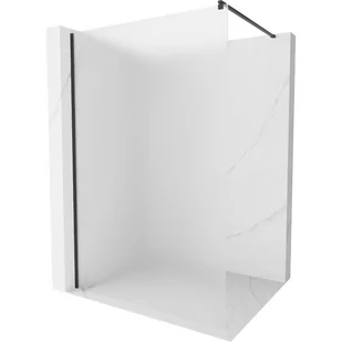Mexen Kioto ścianka prysznicowa 90 x 200 cm, szron 8 mm, czarna - Ścianki i drzwi prysznicowe - miniaturka - grafika 1