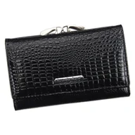 Portfele - Portfel damski skórzany JenniferJones5249 Czarny - miniaturka - grafika 1