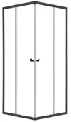 Kabiny prysznicowe - Kabina prysznicowa kwadratowa narożna Hooked 90x90x200 cm profile czarne Sealskin - miniaturka - grafika 1