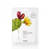 Maseczki do twarzy - Yadah Daily Green Mask Cactus 25ml nawilżająca - miniaturka - grafika 1