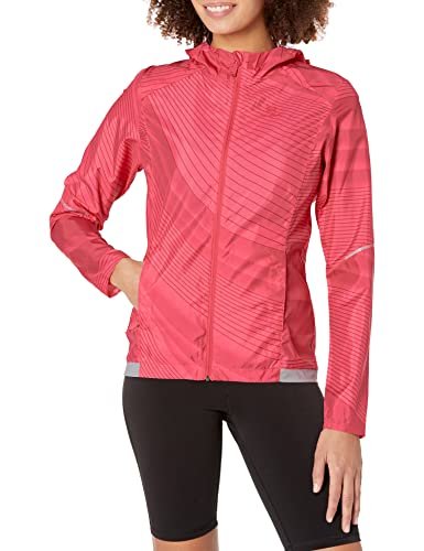 Salomon damska kurtka wiatrówka, zwinny wiatr nadruk bluza z kapturem W, mieszanka syntetyczna, różowa (Calypso Coral), rozmiar XS, LC1157700