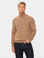 Swetry męskie - Tommy Hilfiger Golf MW0MW28048 Beżowy Regular Fit - miniaturka - grafika 1