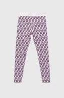 Spodnie i spodenki dla dziewczynek - Guess legginsy dziecięce kolor różowy wzorzyste - miniaturka - grafika 1