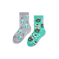 Skarpetki dla dzieci - Kolorowe skarpetki na prezent w jemiołę r.30-35 - mixTURY Magiczne święta - miniaturka - grafika 1