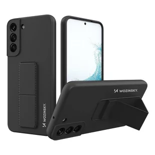 Wozinsky Kickstand Case silikonowe etui z podstawką etui Samsung Galaxy S22+ czarne - Etui i futerały do telefonów - miniaturka - grafika 1