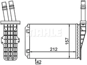 Akcesoria do klimatyzacji i ogrzewania - Wymiennik ciepła, ogrzewanie wnętrza Mahle AH 209 000S - miniaturka - grafika 1