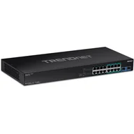 Pozostałe akcesoria sieciowe - Trendnet TPE-BG182G łącza sieciowe Nie zarządzany Gigabit Ethernet (10/100/1000) Obsługa PoE 1U Czarny - miniaturka - grafika 1