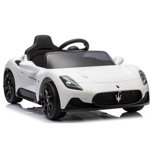 Auto na akumulator Samochód Jeździk Maserati GT Cabrio Pilot biały - Pojazdy elektryczne dla dzieci - miniaturka - grafika 1