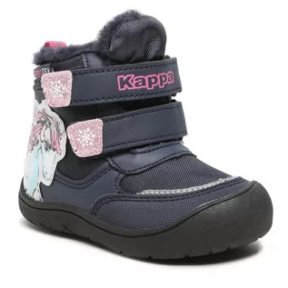 Buty dla dziewczynek - Śniegowce Kappa 280021M Navy/Pink 6722 - grafika 1