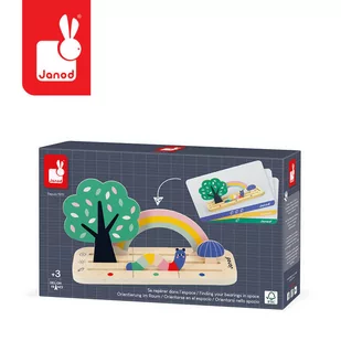 Drewniana układanka Orientacja w przestrzeni Ogród 3+, Janod - Łamigłówki - miniaturka - grafika 1