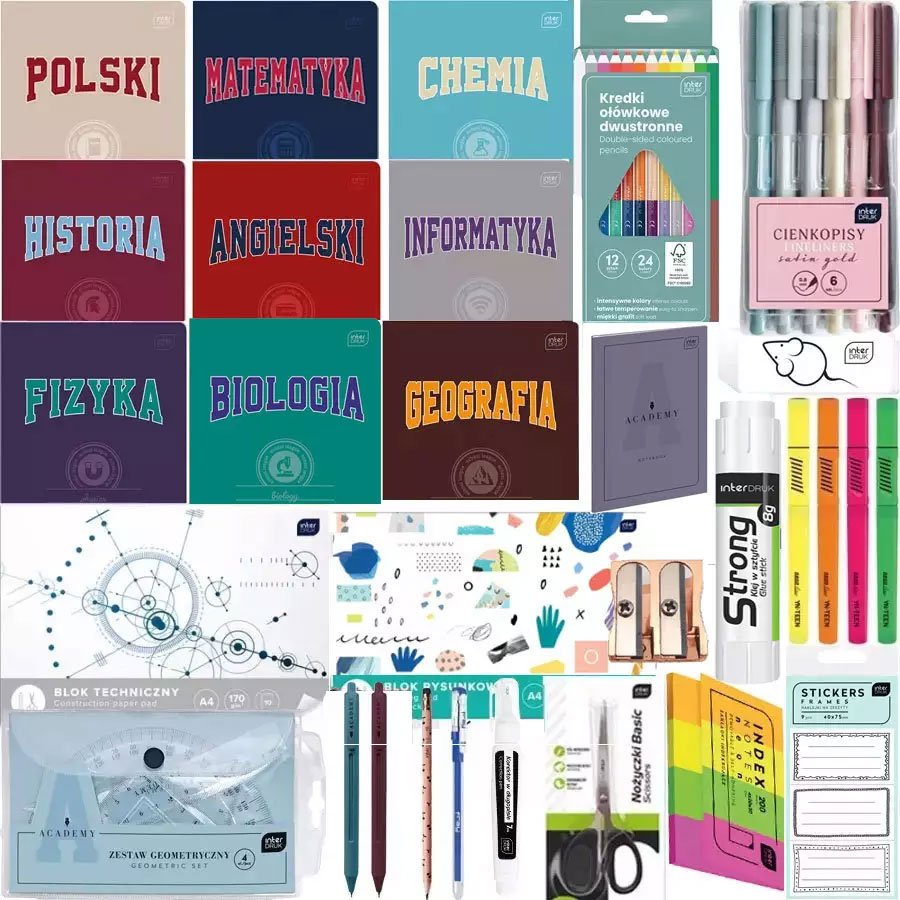 Interdruk Wyprawka Szkolna Zeszyty Klasa 4-8 + Zeszyt A6