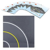 Klocki - Klocki konstrukcyjne Wange 8811 – Płytka bazowa zakręt droga 32x32, ciemnoszara - miniaturka - grafika 1