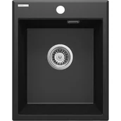 Zlewozmywaki - Deante Eridan Zlewozmywak granitowy 1-komorowy bez ociekacza - grafit metalik ZQE_G104 ZQE G104 [15894568] - miniaturka - grafika 1