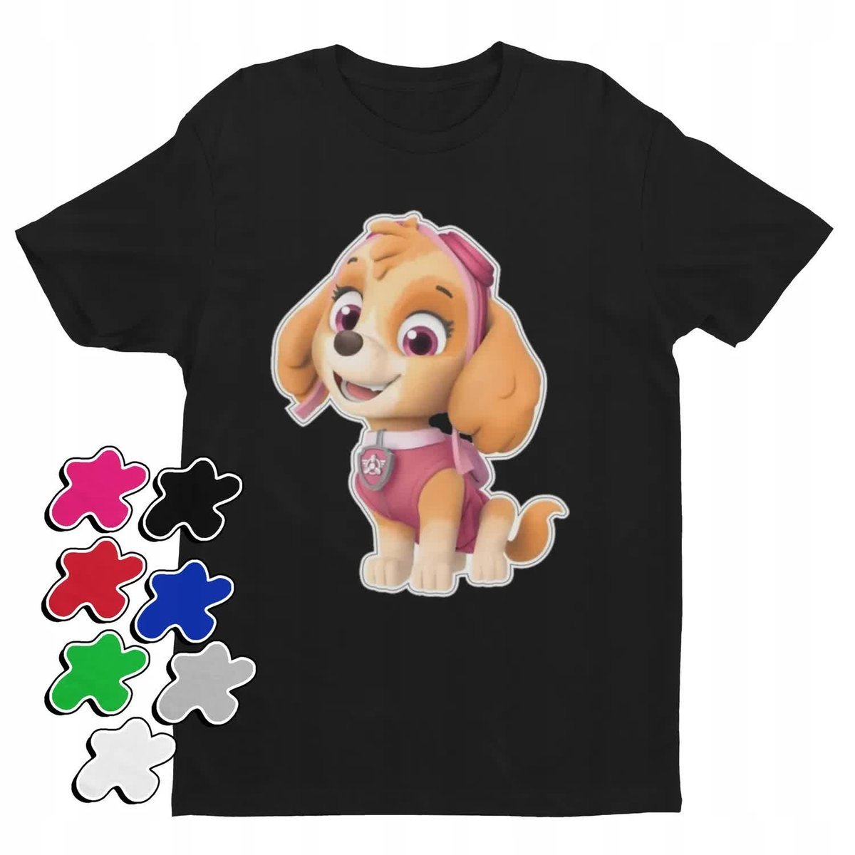 Koszulka T-Shirt Dziecięca Z Nadrukiem Psi Patrol Skye Dzieci -M 134-140