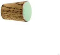 Klamki - Gałka meblowa Simple Cone Drewniana Emaliowana Miętowa Olej Przyciemniający - miniaturka - grafika 1