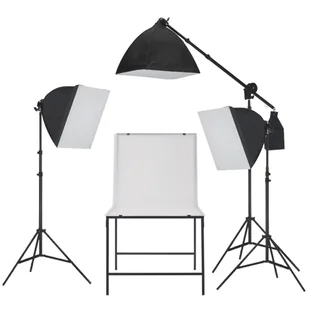 vidaXL Oświetleniowy zestaw softbox do studia ze stołem fotografii - Lampy studyjne - miniaturka - grafika 1