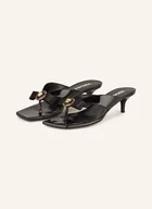 Czółenka - Versace Klapki Typu Mules Gianni Ribbon schwarz - miniaturka - grafika 1