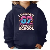 Bluzy dla dziewczynek - BLUZA DZIECIĘCA Z KAPTUREM 67 SIX SEVEN SZKOŁA 122-128 DLA DZIECKA PREZENT - miniaturka - grafika 1