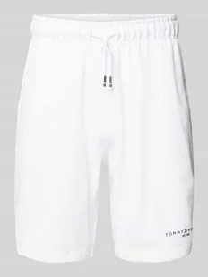 Szorty z dzianiny dresowej o kroju regular fit z nadrukiem z logo - Spodenki męskie Szorty z dzianiny dresowej o kroju regular fit z nadrukiem z logo - Spodenki męskie - miniaturka - grafika 1