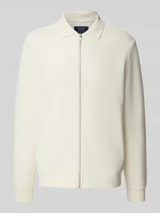 Kardigan z kołnierzykiem polo i zamkiem błyskawicznym - Swetry męskie Kardigan z kołnierzykiem polo i zamkiem błyskawicznym - Swetry męskie - miniaturka - grafika 1