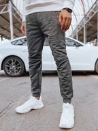 Spodnie męskie - Spodnie męskie dresowe jasnoszare Dstreet UX4281-2XL/3XL - miniaturka - grafika 1