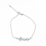 Bransoletki - Bransoletka z Akwamaryn, Srebro p.925 - miniaturka - grafika 1