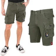Odzież taktyczna i umundurowanie - Spodenki Alpha Industries Crew Short Patch 186209 142 - Ciemnooliwkowe RATY 0% | PayPo | GRATIS WYSYŁKA | ZWROT DO 100 DNI - miniaturka - grafika 1