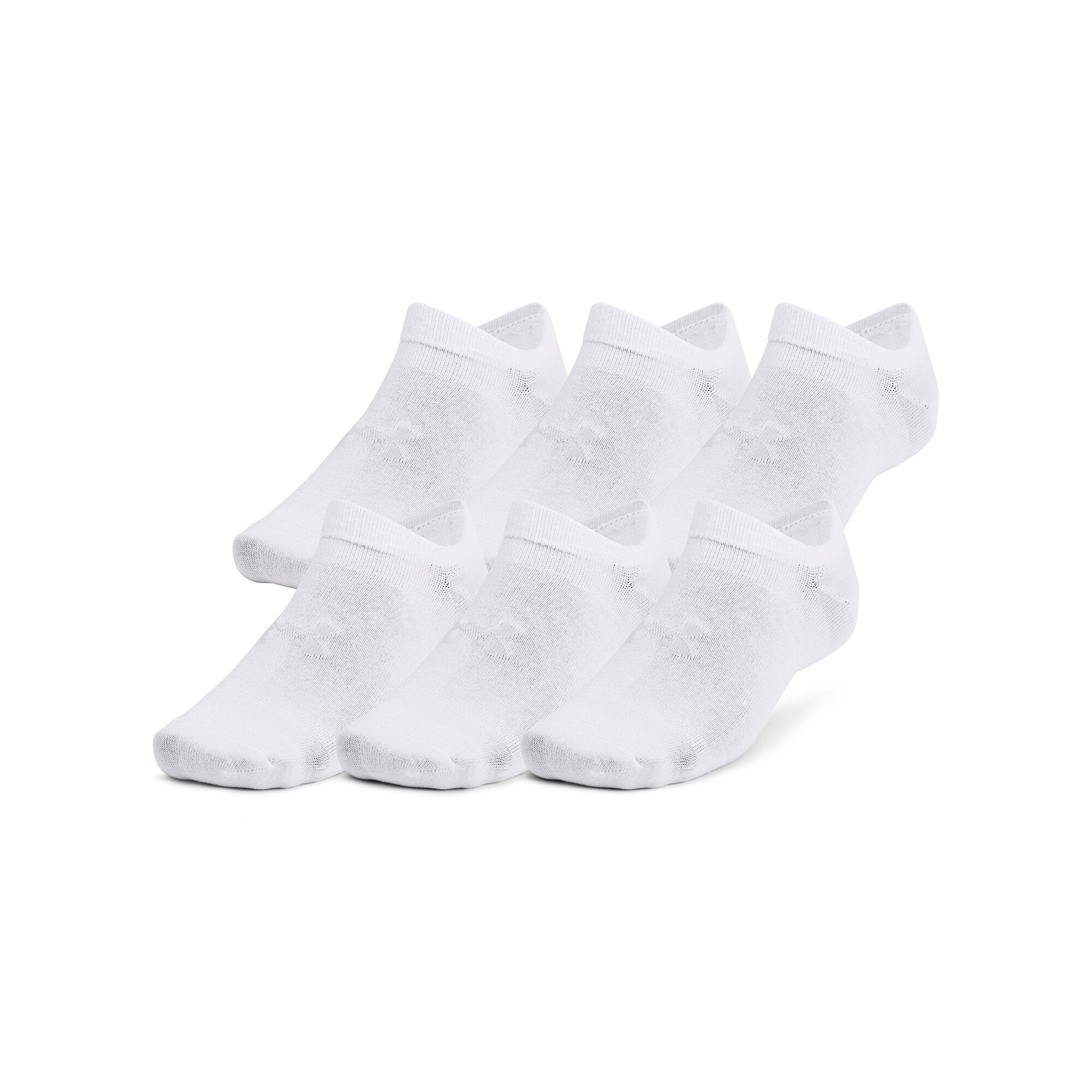 Skarpetki Under Armour Essential No Show 6pk White / White / Halo Gray S