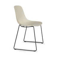 Krzesła - Krzesło Pure Loop Mono Sled, białe siedzisko, rama do wyboru - Infiniti Design - miniaturka - grafika 1