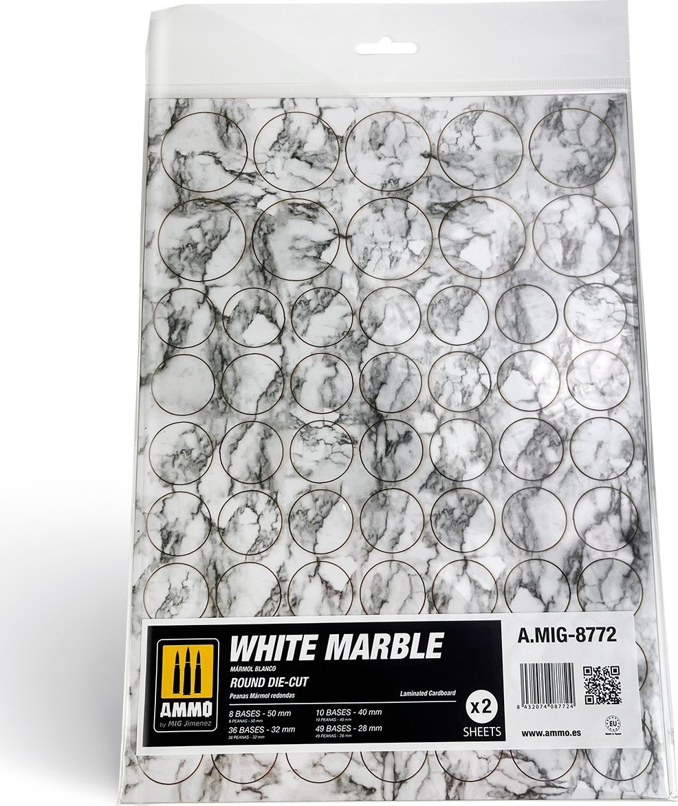 Vallejo Ammo: White Marble - Round Die-Cut 2