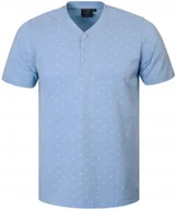 Koszulki męskie - T-SHIRT Męski Koszulka w Serek BŁĘKITNA Bawełna Pika TINO 2XL Pako Jeans - miniaturka - grafika 1