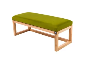 Ławka na buty LPG-2 115cm EMRAWOOD drewno lite kolor naturalny siedzisko gładkie kolor zielony - Ławki do przedpokoju - miniaturka - grafika 1