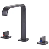 Baterie umywalkowe - Beliani Bateria umywalkowa Bateria umywalkowa czarna KAGERA 229493 - miniaturka - grafika 1