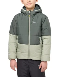 Jack Wolfskin - TWO HILLS INS JACKET K, kurtka dziecięca, unisex, zielona - Kurtki i płaszcze dla chłopców - miniaturka - grafika 1