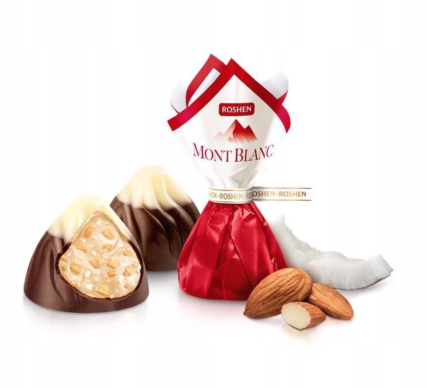 Roshen Czekoladki Mont Blanc z nadzieniem migdałowo-kokosowym 1 kG