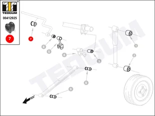 Poduszka stabilizatora TEDGUM 00412925 9043260881 00412925 - Układ zawieszenia - akcesoria - miniaturka - grafika 1