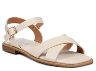 Sandały damskie - Sandały damskie płaskie beżowe buty na lato S.Barski KV27-003-41 - miniaturka - grafika 1