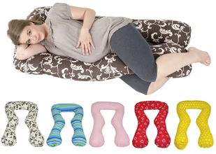 poduszka dla kobiet w ciąży, uniwersalna,duża,komfortowa, poduszka dla kobiet w ciąży, uniwersalna,duża,komfortowa, (wzór: biało szare trójkąty - bi.. - Poduszki do karmienia - miniaturka - grafika 1