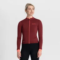 Bluzy na rower - Koszulka rowerowa damska Rogelli ESSENTIAL z długim rękawem, ocieplana - miniaturka - grafika 1