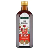Zdrowa żywność - Premium Rosa Syrop z dzikiej róży i malin 250ml - 5902036001240 - miniaturka - grafika 1