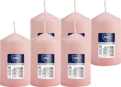 Świece - Świeca walec BISPOL Aura 30H 10CM SW60/100 JASNY RÓŻ 6szt. - miniaturka - grafika 1
