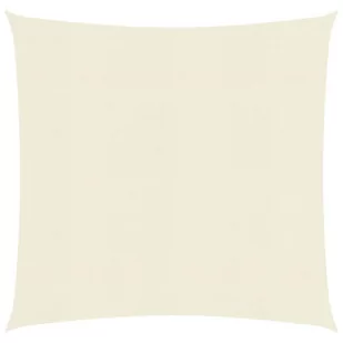 vidaXL Żagiel przeciwsłoneczny, 160 g/m, kremowy, 7x7 m, HDPE vidaXL - Parasole ogrodowe - miniaturka - grafika 1