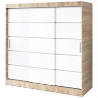Szafy - Szafa przesuwna 200x200 Nina , Dąb Sonoma / Biały mat - miniaturka - grafika 1