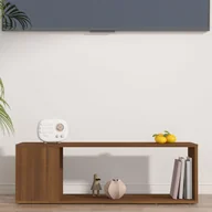 Szafki RTV - Lumarko Szafka pod telewizor, przydymiony dąb, 100x24x32 cm - miniaturka - grafika 1