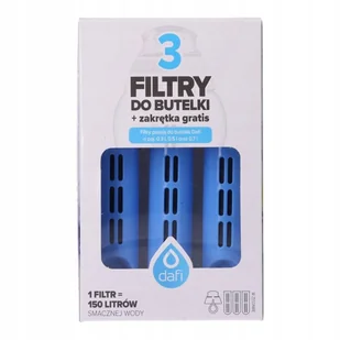 Dafi 3 x filtr do butelki Soft Solid kolor niebieski niebiański zakrętka - Wkłady filtrujące - miniaturka - grafika 1