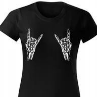 Zestawy upominkowe - CZARNA KOSZULKA DAMSKA Krótki Rękaw METALLICA SKELETON Nipples Cover Roz S - miniaturka - grafika 1