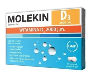 NP PHARMA Molekin d3 2 000 j.m x 60 tabl powlekanych - Witaminy i minerały - miniaturka - grafika 1